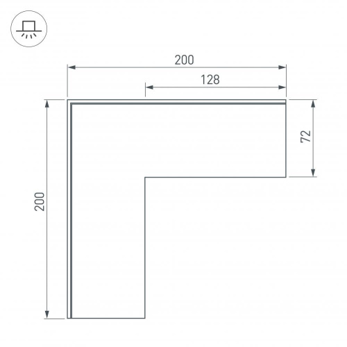 Коннектор L-образный внешний Arlight SL-Linia55-Fantom 030131 фото 3