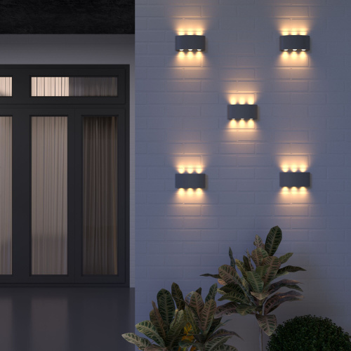 Пылевлагозащищенный светодиодный светильник Twinky Trio серый IP54 1551 Techno LED серый фото 2