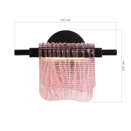 SL6021.401.06 Светильник настенный ST-Luce черный/розовый LED 1*6W 3000K VOILE фото 3