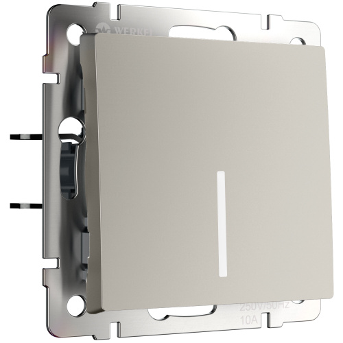 Выключатель одноклавишный с подсветкой (дымчатый) W1210104 Выключатель одноклавишный с подсветкой (дымчатый) W1210104