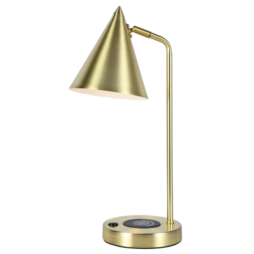 Настольная лампа латунь E14 беспроводная зарядка 45см Zortes DESKLIGHT ZRS.1066.06 фото 3 Настольная лампа латунь E14 беспроводная зарядка 45см Zortes DESKLIGHT ZRS.1066.06 фото 3