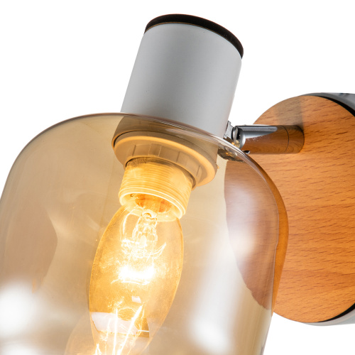 Спот Escada 10177/1A E14*40W White/Chrome/Wood фото 4