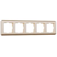 Рамка из поликарбоната на 5 постов Stream шампань W0052111