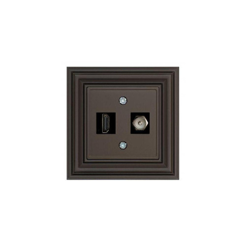 Розетка HDMI/TV Liregus Retro коричневый омбре 29-038 Розетка HDMI/TV Liregus Retro коричневый омбре 29-038