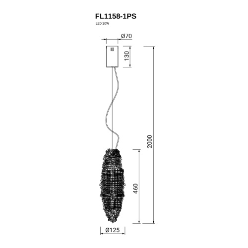 Подвесной светильник Primo FL1158-1PS фото 4