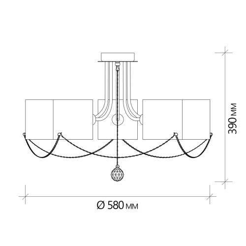 Потолочный светильник Escada 683/5P E14*40W Chrome фото 7