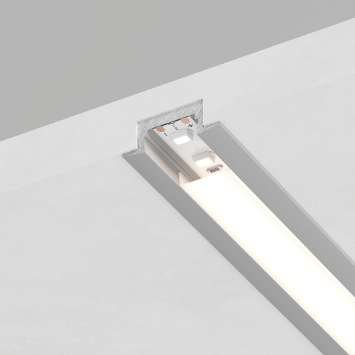 Профиль алюминиевый встраиваемый, серебро, CAB251