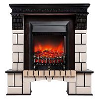 Электрокамин RealFlame Stone AO античный дуб с очагом Fobos Lux Black