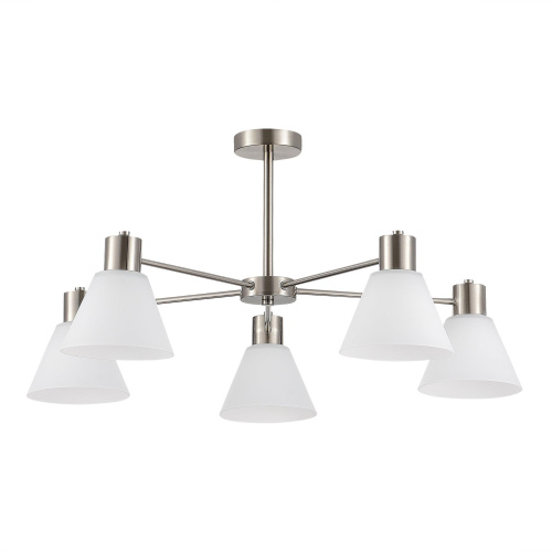 SLE1561-103-05 Светильник потолочный Никель/Белый E27 5*60W ARKI SLE1561-103-05 Светильник потолочный Никель/Белый E27 5*60W ARKI