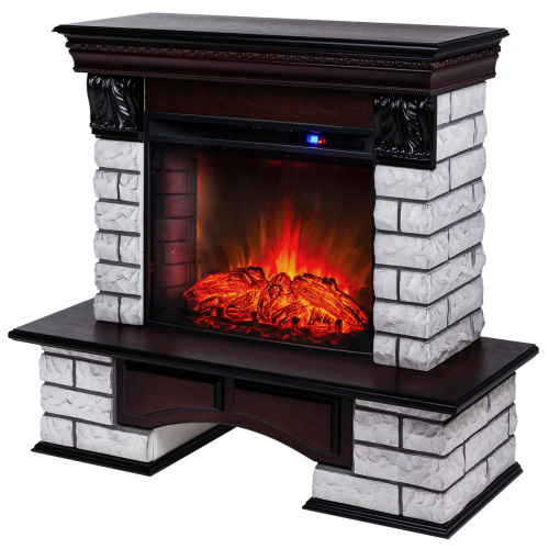 Электрокамин RealFlame Country Lux Rock AO античный дуб с очагом Evrika 25,5 LED фото 2