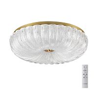 7719/60L PIKO LED SN 567 Светильник металл/стекло/прозрачный/золотой LED 60Вт 3000-6500K D500 IP20 пульт ДУ TESORO