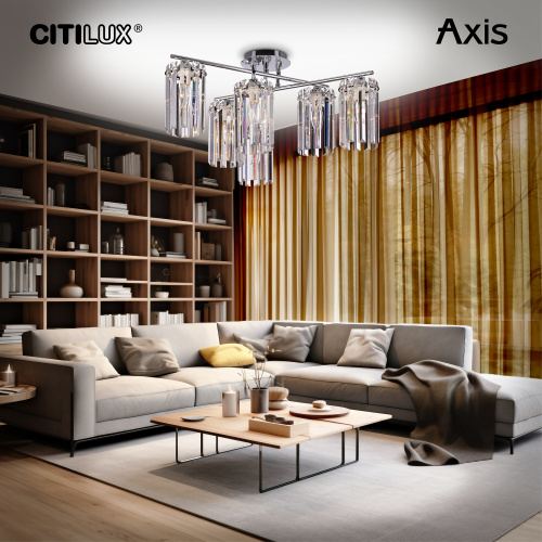 Citilux AXIS CL313261 Люстра хрустальная потолочная Хром фото 17 Citilux AXIS CL313261 Люстра хрустальная потолочная Хром фото 17