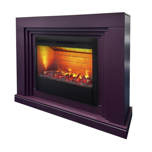 Электрокамин RealFlame Stanley 26 Plum сливовый с очагом 3D Helios 26 фото 2 Электрокамин RealFlame Stanley 26 Plum сливовый с очагом 3D Helios 26 фото 2