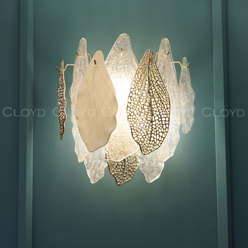 Бра Cloyd SENEGAL-A W3 / выс. 33 см - с золот. листьями - золото (арт.20110) фото 3 Бра Cloyd SENEGAL-A W3 / выс. 33 см - с золот. листьями - золото (арт.20110) фото 3