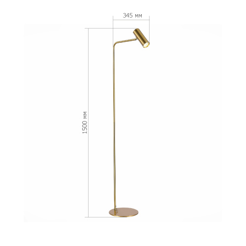 SL1006.205.01 Торшер ST-Luce Латунь/Латунь LED 1*3W 3000K ARPER фото 2