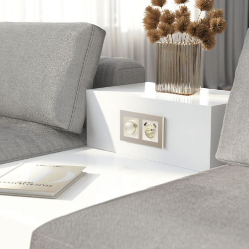 Рамка из стекла на 2 поста Senso шампань soft-touch W0023111 фото 3 Рамка из стекла на 2 поста Senso шампань soft-touch W0023111 фото 3