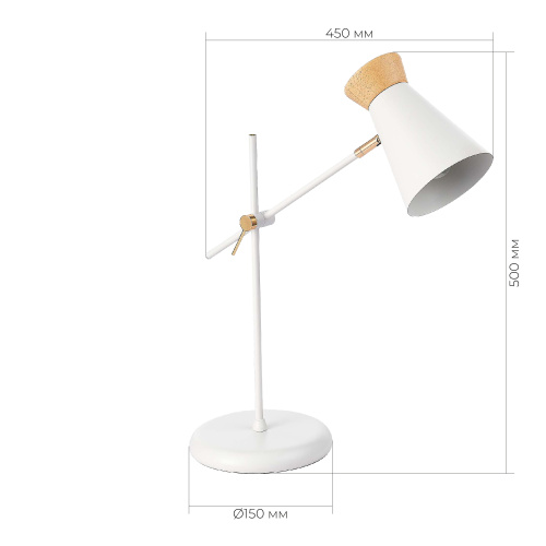 SLE1252-504-01 Прикроватная лампа Белый, Золотистый/Белый, Дерево E27 1*60W ALFEO фото 2