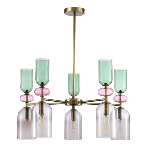 SL2000.202.05 Люстра потолочная ST-Luce Золотистый/Дымчатый E14 5*40W GEA фото 4