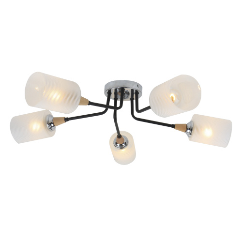 Потолочный светильник Escada 2101/5P E27*60W Black/Chrome