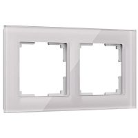 Рамка из стекла на 2 поста Favorit дымчатый W0021117