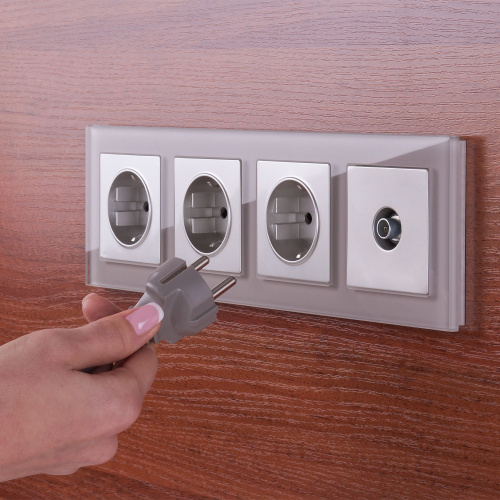 ТВ-розетка проходная серебряный W1184006 фото 3 ТВ-розетка проходная серебряный W1184006 фото 3