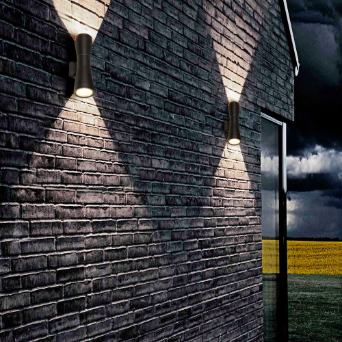 Настенный светодиодный светильник Tube double черный IP54 1502 TECHNO LED фото 3 Настенный светодиодный светильник Tube double черный IP54 1502 TECHNO LED фото 3