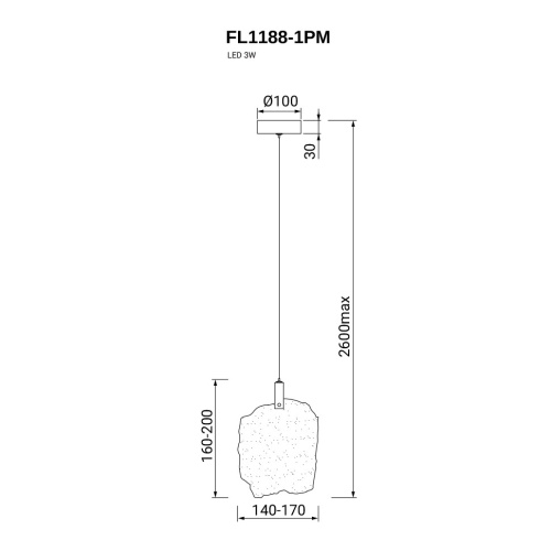 Подвесной светильник Gelo FL1188-1PM фото 2