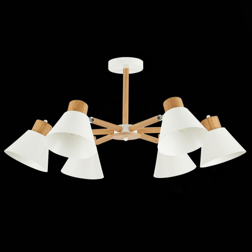 SLE103702-06 Светильник потолочный Светлое дерево, Белый/Белый E27 6*60W BUVE фото 5