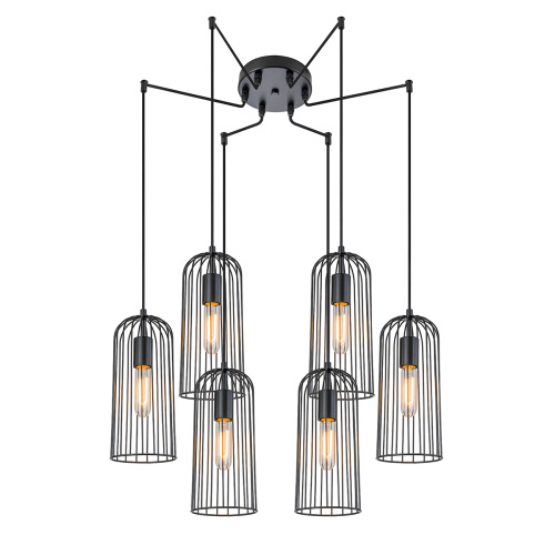 Подвесной светильник Escada 10198/6 E27*60W Black Подвесной светильник Escada 10198/6 E27*60W Black