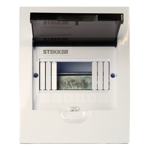 Бокс встраиваемый STEKKER EBX50-4/06-50 6 модулей, пластик, серия ArcaLight фото 4