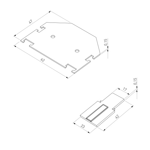 Slim Magnetic Комплект заглушек для шинопровода в натяжной потолок: торцевая и внутренняя черный 85233/00 фото 5