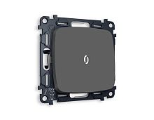 Комплект механизма 1-кл проходного выключателя AMBRELLA VOLT с подсветкой 5600K OMEGA Графит мягкое касание QUANT (OP9020, VM105, G25W) MO902035