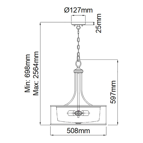 Подвесной светильник Kichler, Арт. KL-LACEY-P-L-AP фото 2