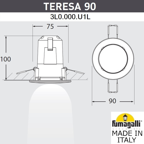 Fumagalli Уличный встраиваемы светильник FUMAGALLI TERESA 90 3L0.000.000.WYU1L фото 3 Fumagalli Уличный встраиваемы светильник FUMAGALLI TERESA 90 3L0.000.000.WYU1L фото 3