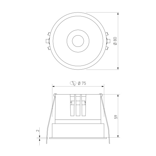 Светильник встраиваемый светодиодный Forte 15W 4000K титан 25071/LED фото 6 Светильник встраиваемый светодиодный Forte 15W 4000K титан 25071/LED фото 6