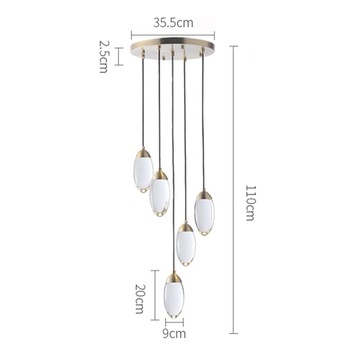 Подвесной светильник MT8848-5H brass фото 3 Подвесной светильник MT8848-5H brass фото 3