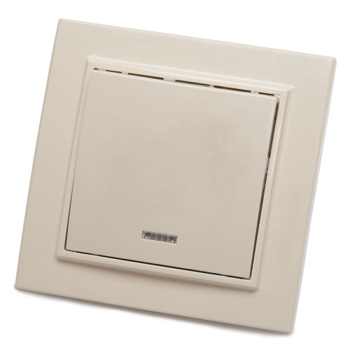 Выключатель 1-клавишный с индикатором STEKKER, PSW10-9001-02, 250В, 10А, серия Эрна, слоновая кость Выключатель 1-клавишный с индикатором STEKKER, PSW10-9001-02, 250В, 10А, серия Эрна, слоновая кость