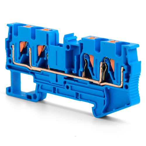 Зажим пружинный, 4-проводной проходной ЗНИ - 4 ,JXB PT 4 , синий LD574-2-40 фото 4