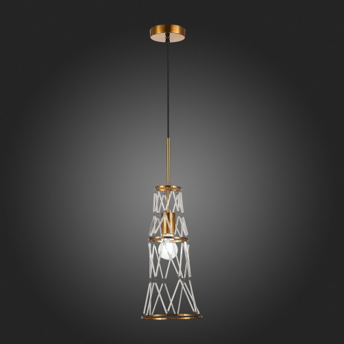 SL1016.203.01 Светильник подвесной ST-Luce Золотистый/Золотистый, Прозрачный E27 1*60W NARRIO фото 3