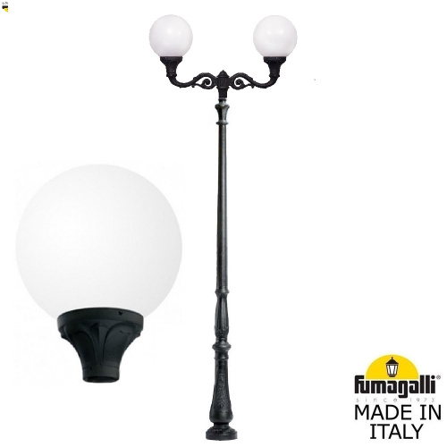Парковый фонарь FUMAGALLI TABOR ADAM/GLOBE 400 2L G40.205.M20.AYE27 Парковый фонарь FUMAGALLI TABOR ADAM/GLOBE 400 2L G40.205.M20.AYE27