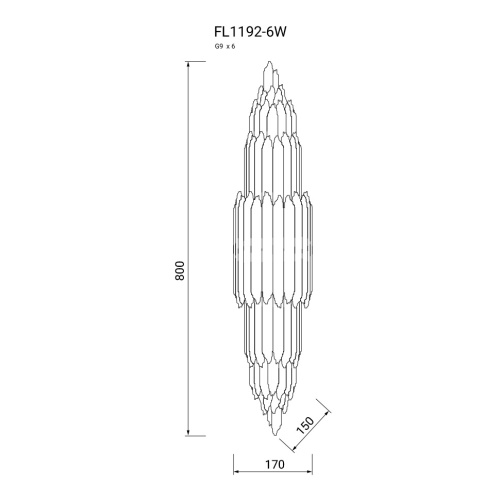 Бра Selena FL1192-6W фото 3