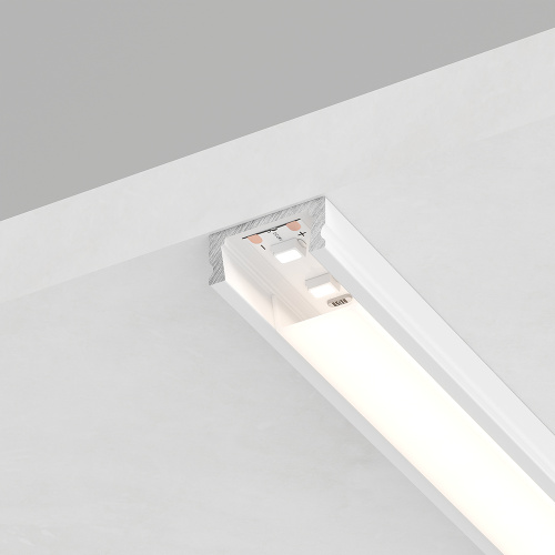 Профиль алюминиевый накладной, белый, CAB262