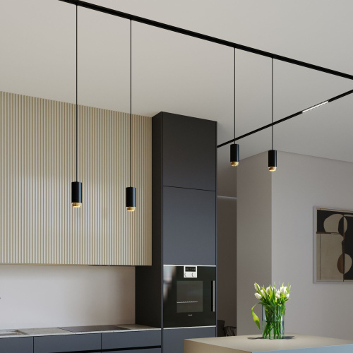 Трековый светильник для однофазного шинопровода Nubis GU10 чёрный/золото 85021/01 фото 2