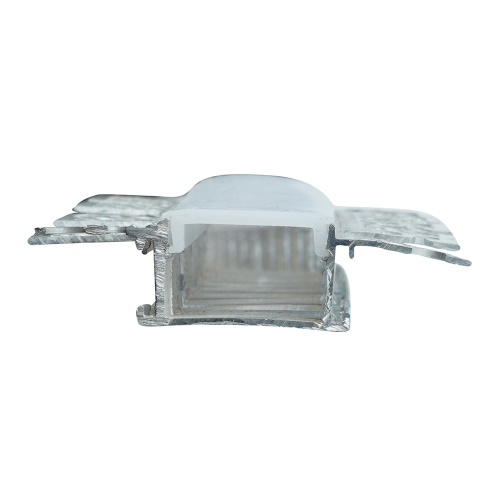 Профиль алюминиевый встраиваемый скрытый, серебро, CAB248 фото 3