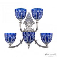 Бра бронзовые с хрусталём 7211B15/3+2/210 NW P1 U Clear-Blue/H-1I