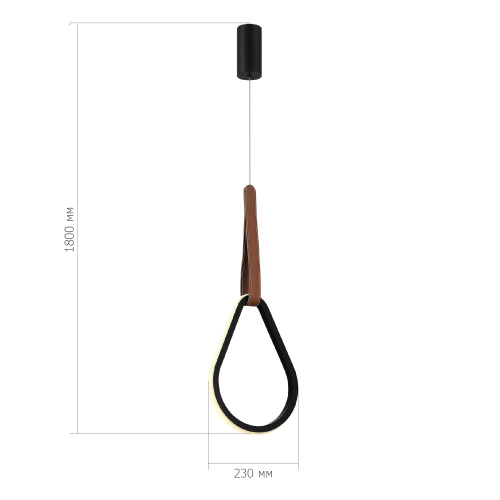SL6131.413.12 Светильник подвесной ST-Luce Черный/Черный, Терракотовый LED 1*12W 4000K SHAPE фото 2