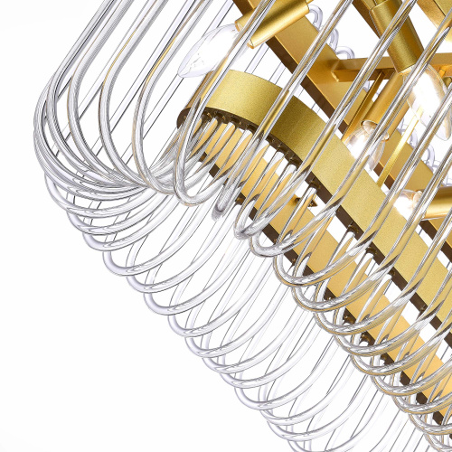 SL1228.203.08 Люстра подвесная ST-Luce Золотистый/Прозрачный E14 8*40W GROSSETO фото 2