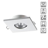 370804 SPOT NT22 598 белый Светильник встраиваемый влагозащищенный IP44 GU10 50W 220V AQUA