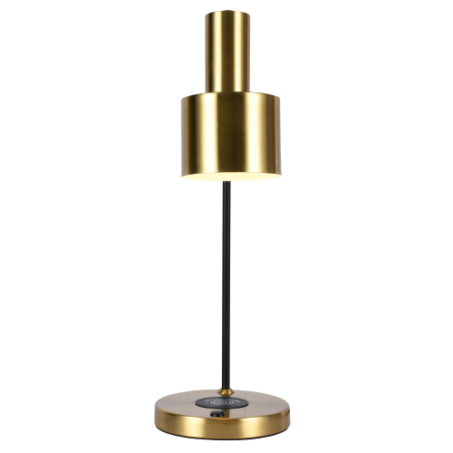 Настольная лампа латунь E27 беспроводная зарядка 55см Zortes DESKLIGHT ZRS.1066.03 фото 7
