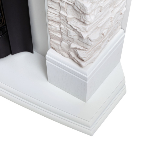 Каминокомплект ATHENA CORNER/АТЛАНТА УГЛ. GR Белый дуб с очагом Электроочаг KENDAL/КЕНДАЛ 24 фото 7